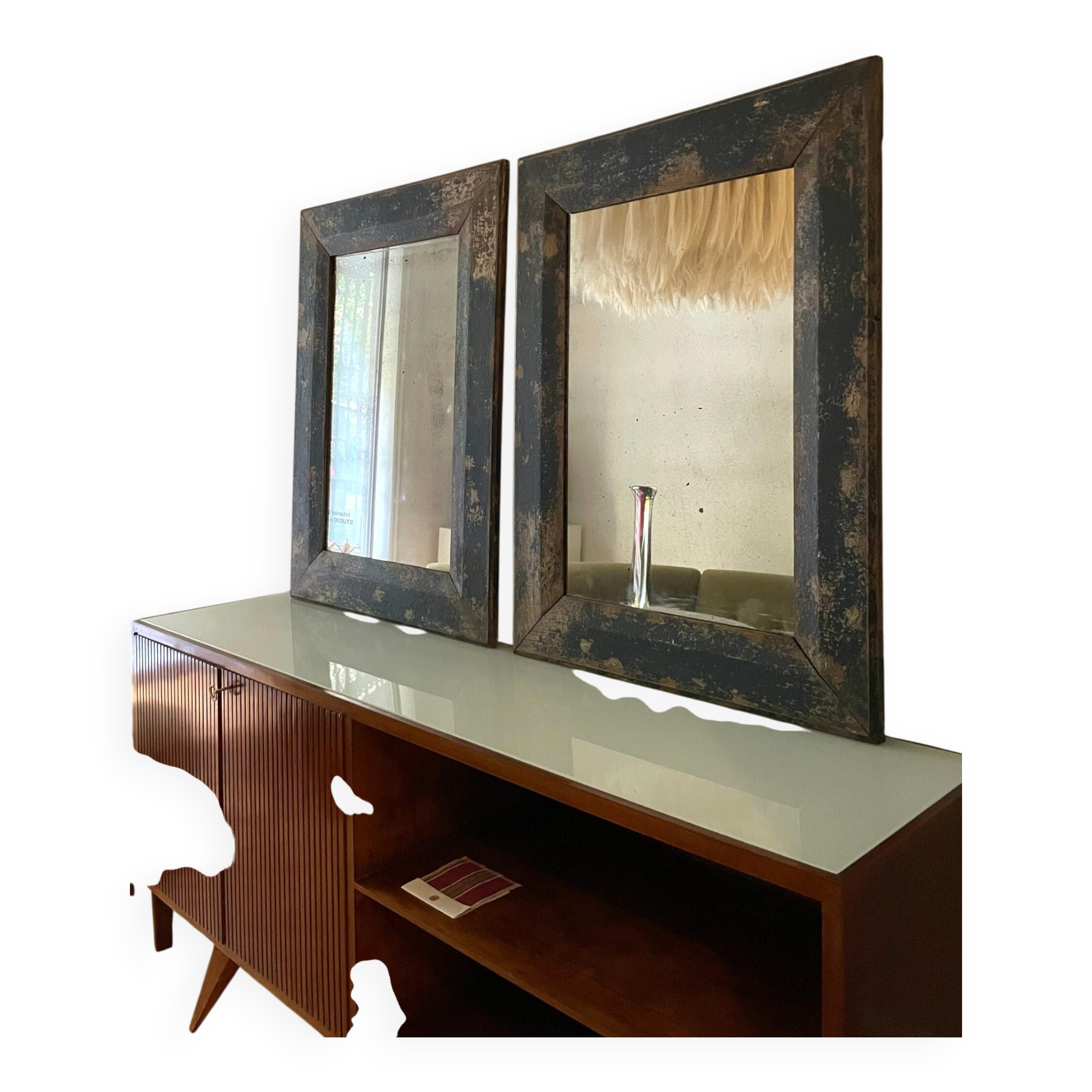 Pair of 18th century Italian mirrors