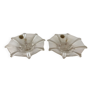 Paire de bougeoirs cristal - italy