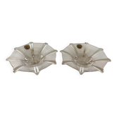 Paire de bougeoirs cristal RCR Italy