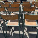 Set of 25 old Mullca school chairs model 510.