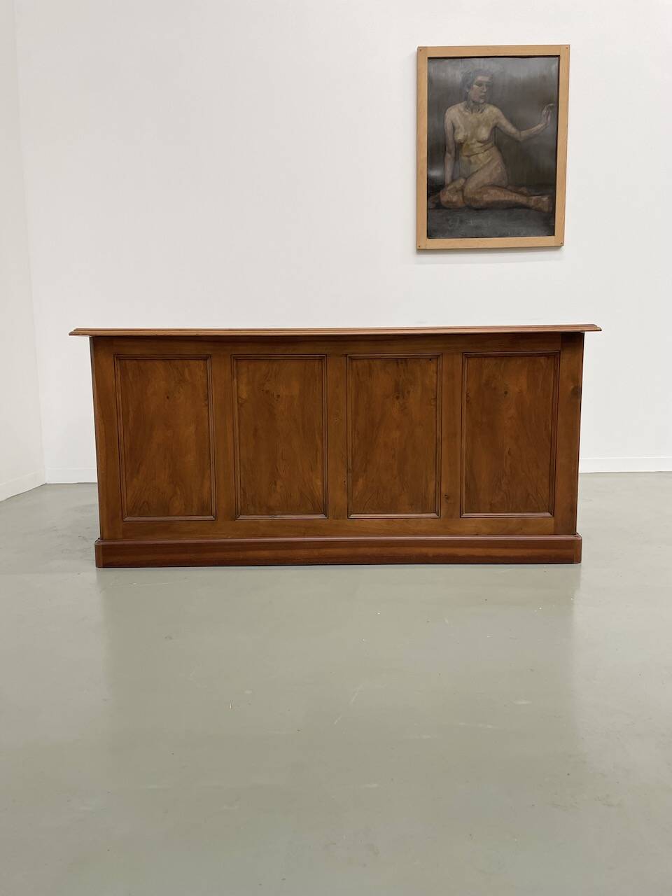 Comptoir ou bureau en noyer années 50