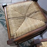 3 chairs in solid beech, Louis-Philippe