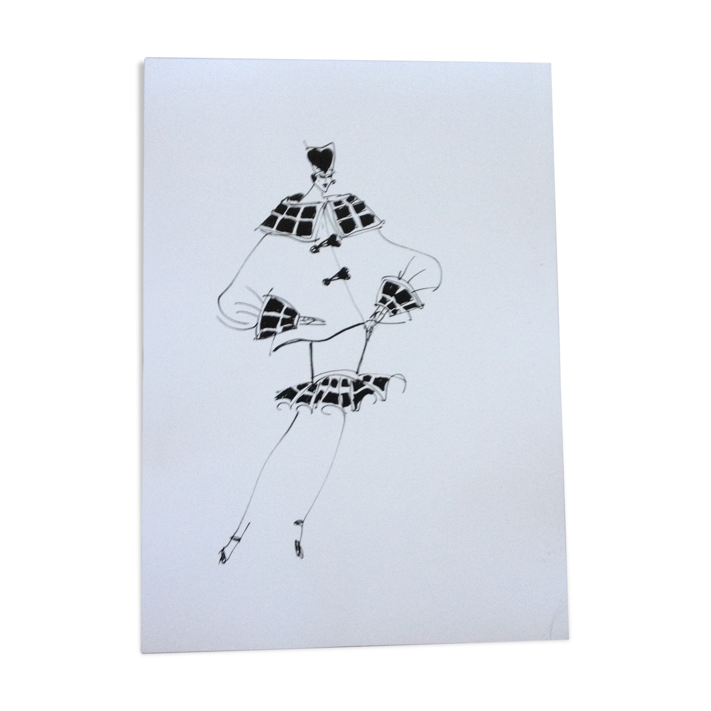 Vintage fashion illustration "Louis Feraud" - 80s/90s