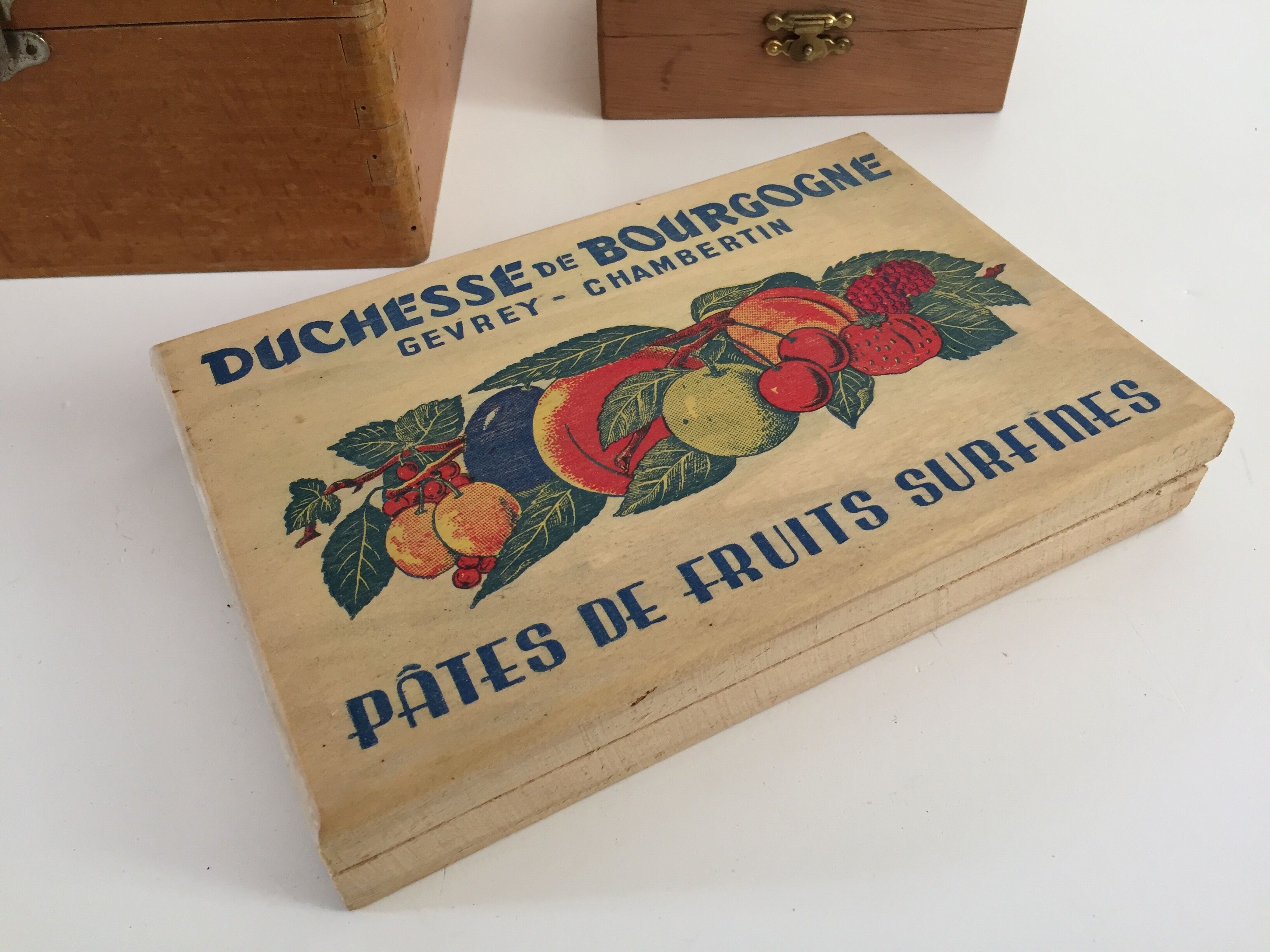 Lot of 4 vintage wood boxes