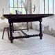 Solid oak table 1900 drapery style XL 280cm with extensions