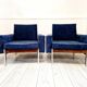 Pair of Mid-Century Danish Club Armchairs in Kiushu Style