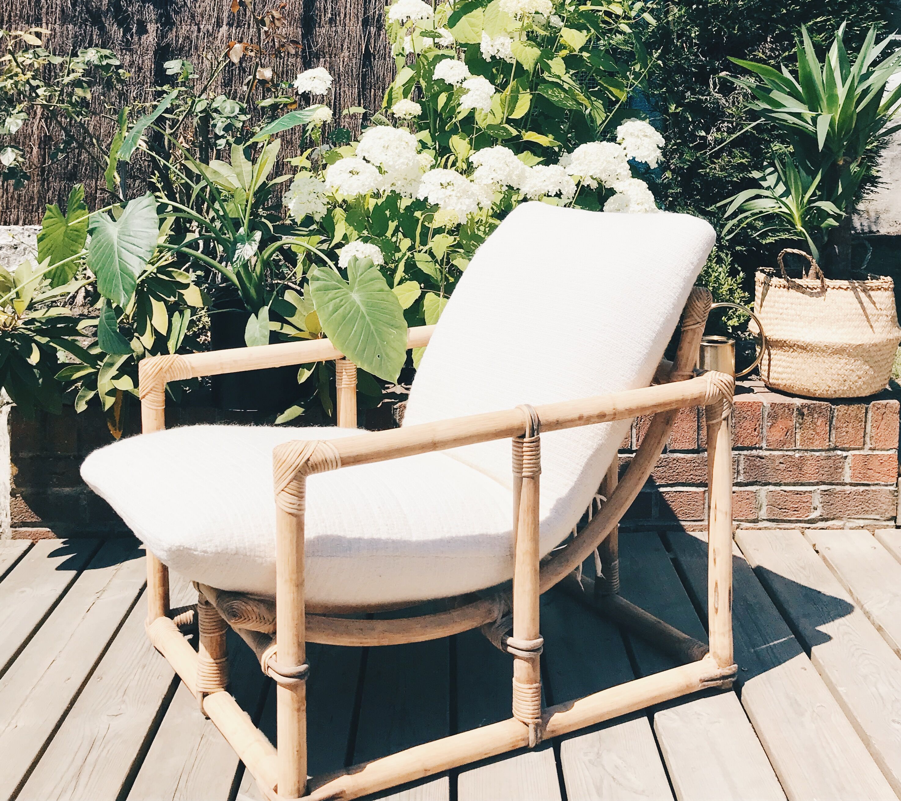 Rattan armchair