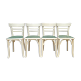 Ensemble de 4 chaises bistrot anciennes des années 50