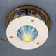 Art Deco Hand Painted Glass Flush Mount, 1920s
