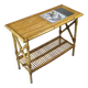 Rattan and ceramic console table - AUDOUX - MINNET and Roger CAPRON