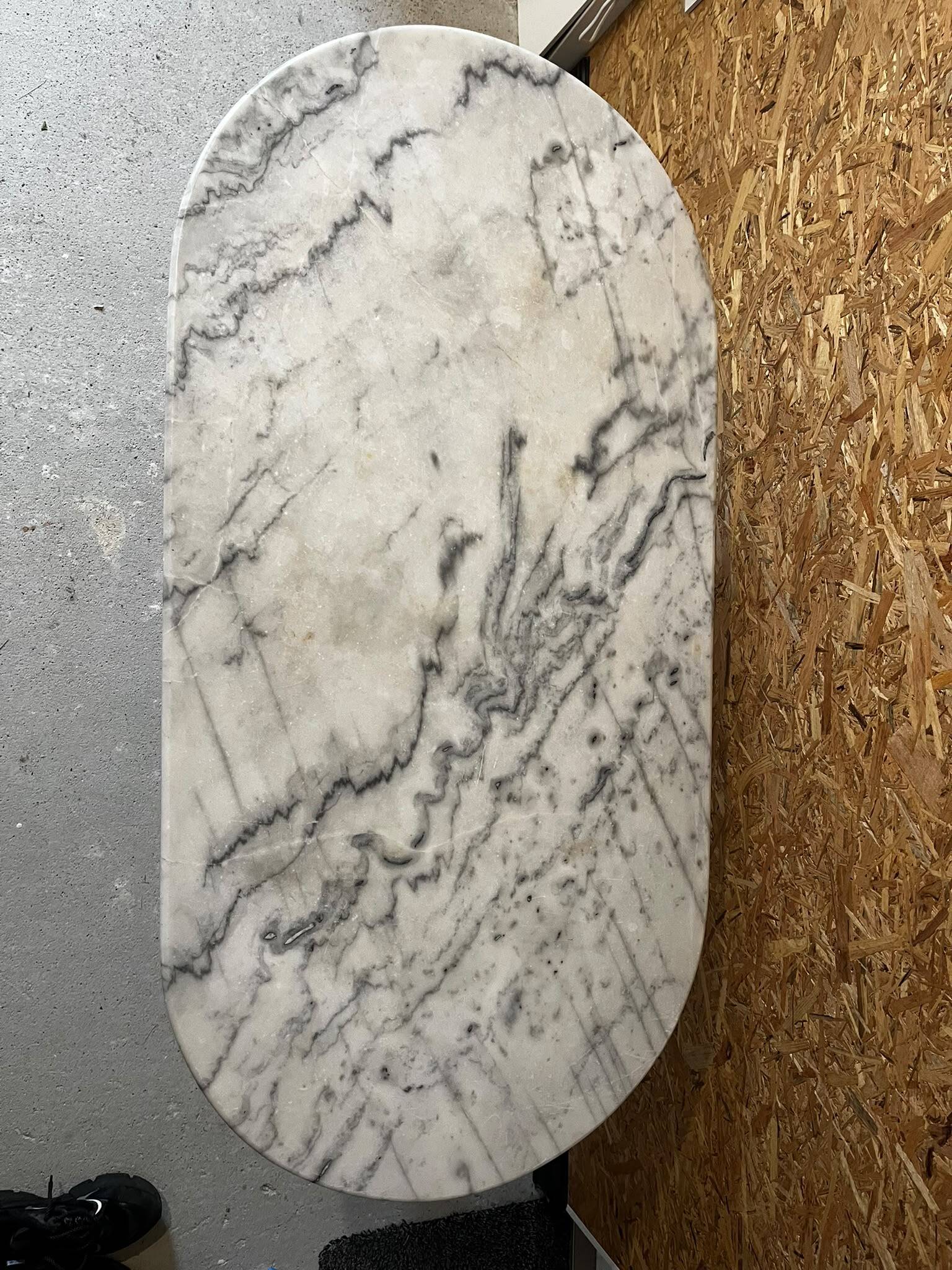 Vintage oval marble table