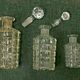 set of 3 old perfume bottles, Baccarat Crystal