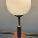 Lampe vintage en métal et opaline années 70