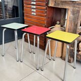 Set of 3 vintage Formica stools