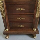 Empire desk with mahogany and oak pedestals
