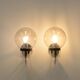 Set of 2 wall lamps by Glashütte Limburg, 1960s Germany.