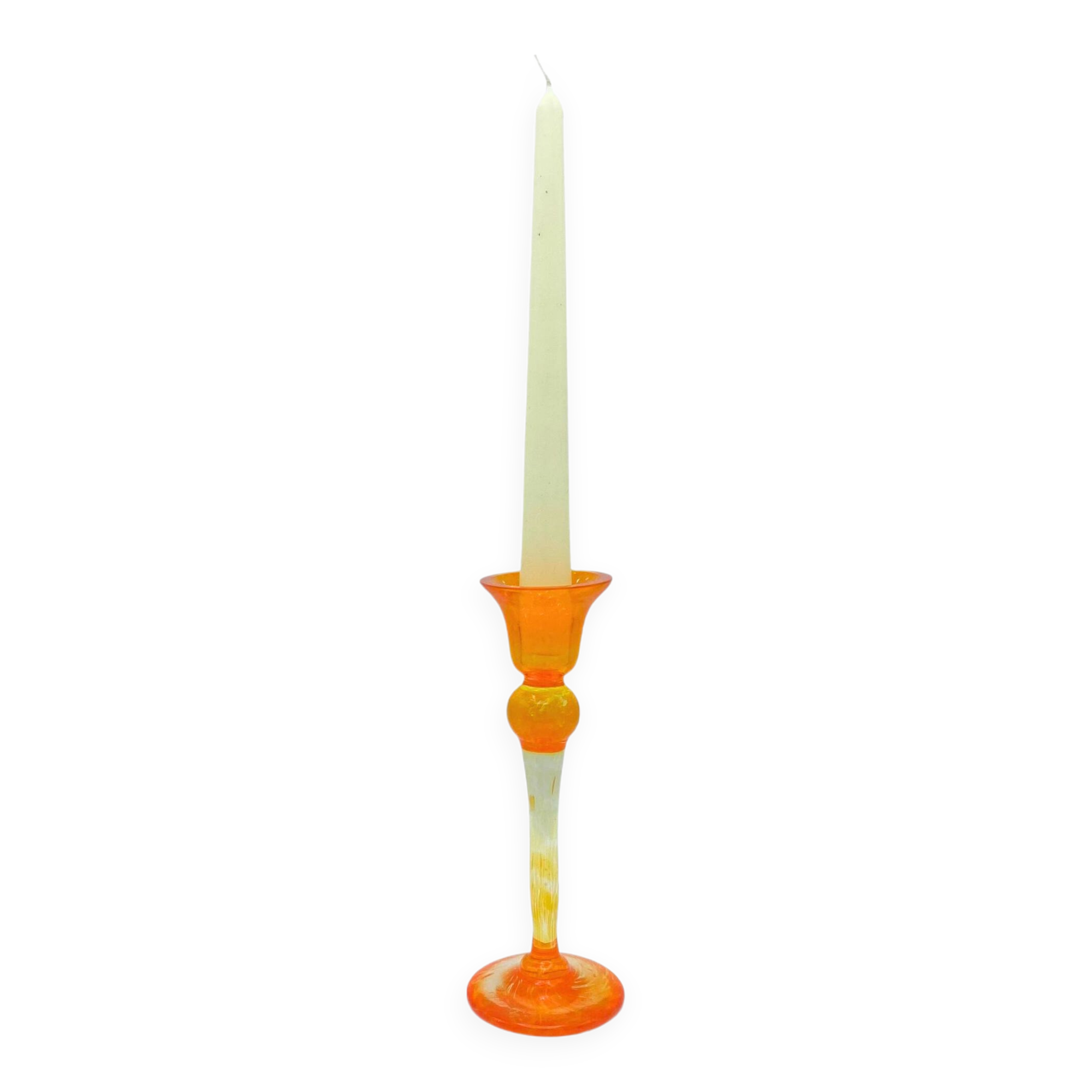 Mouth blown candlestick