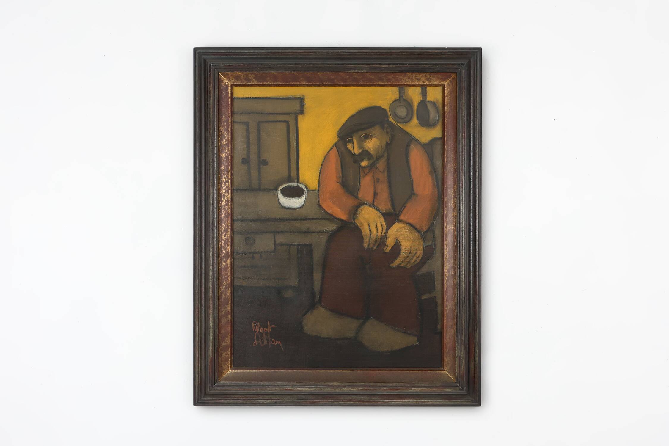 Expressionist painting by Robert Deman, Belgium 1940s