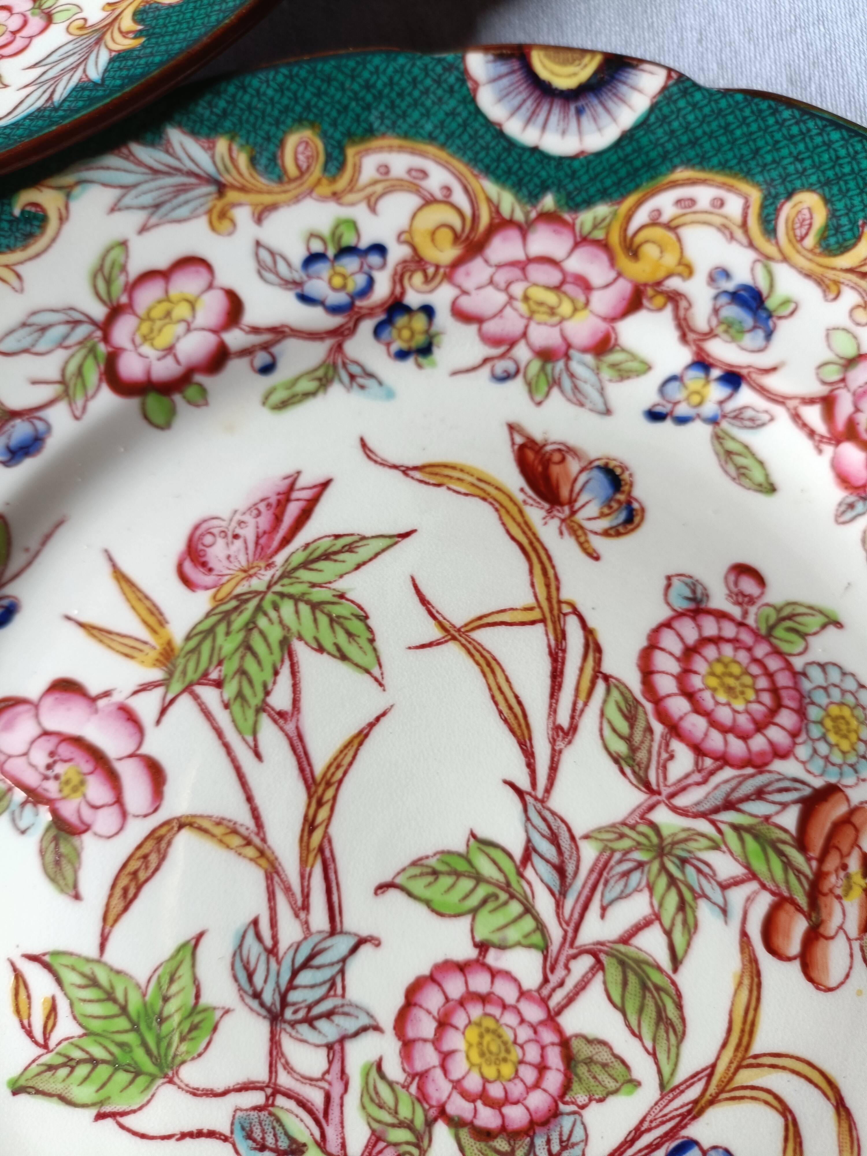 7 assiettes Sarreguemines Minton
