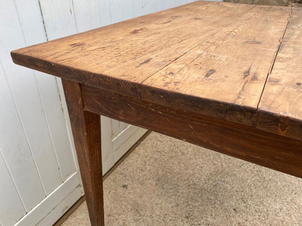 Solid wooden farm table with 1 drawer