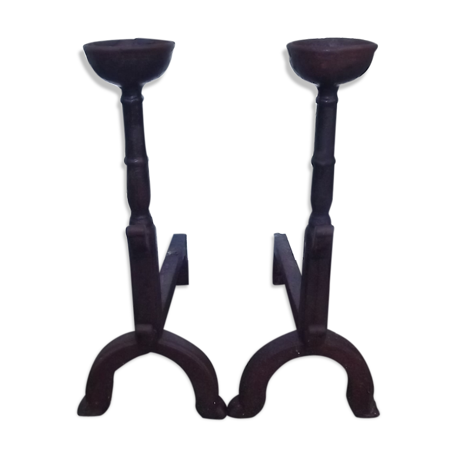 Pair of andirons in the XIXth cast