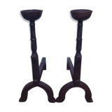 Pair of andirons in the XIXth cast