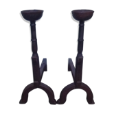 Pair of andirons in the XIXth cast