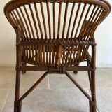 Vintage rattan armchair