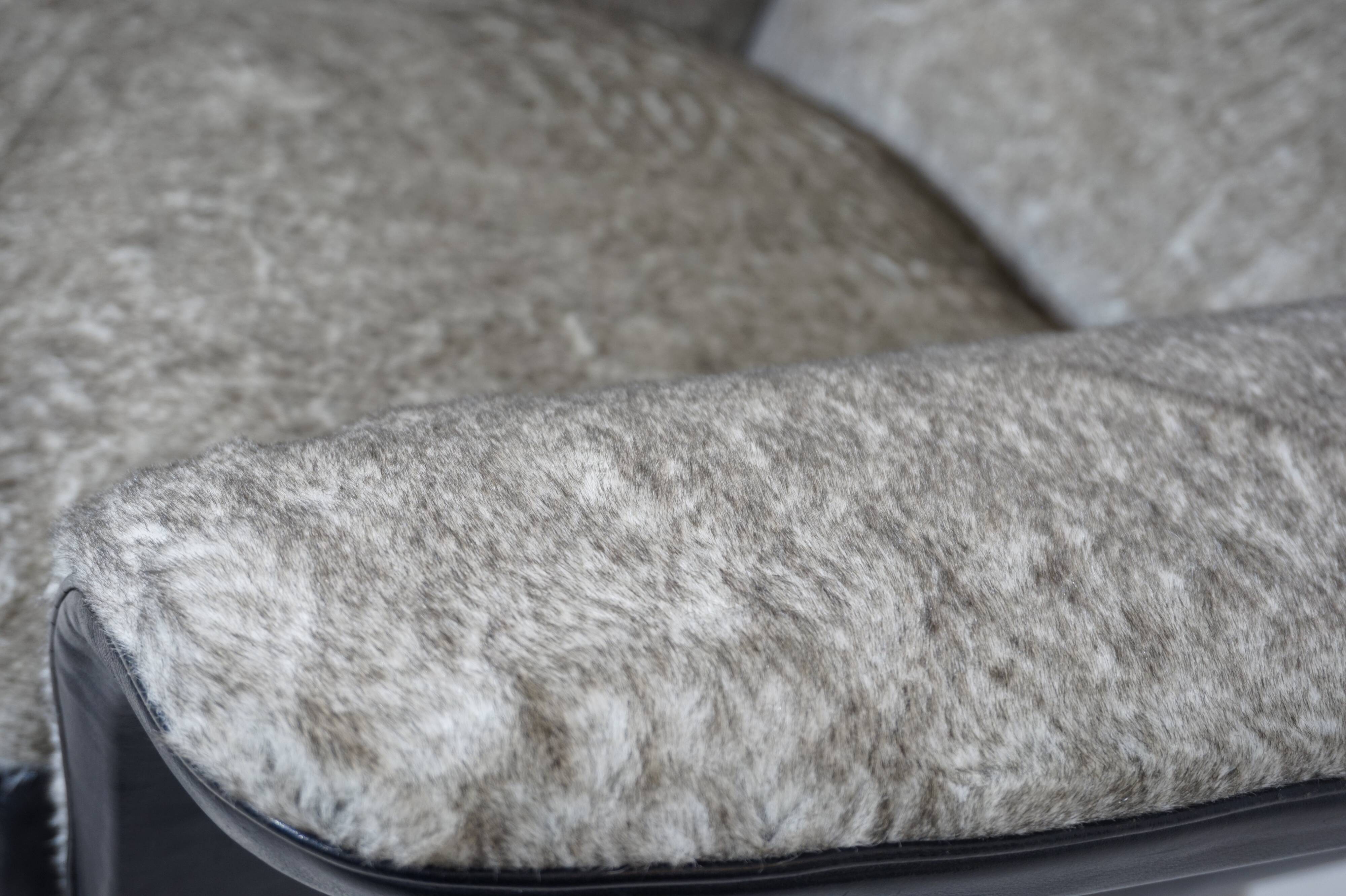Fauteuil lounge Kaufeld Siesta 62 avec pouf par Jacques Brule