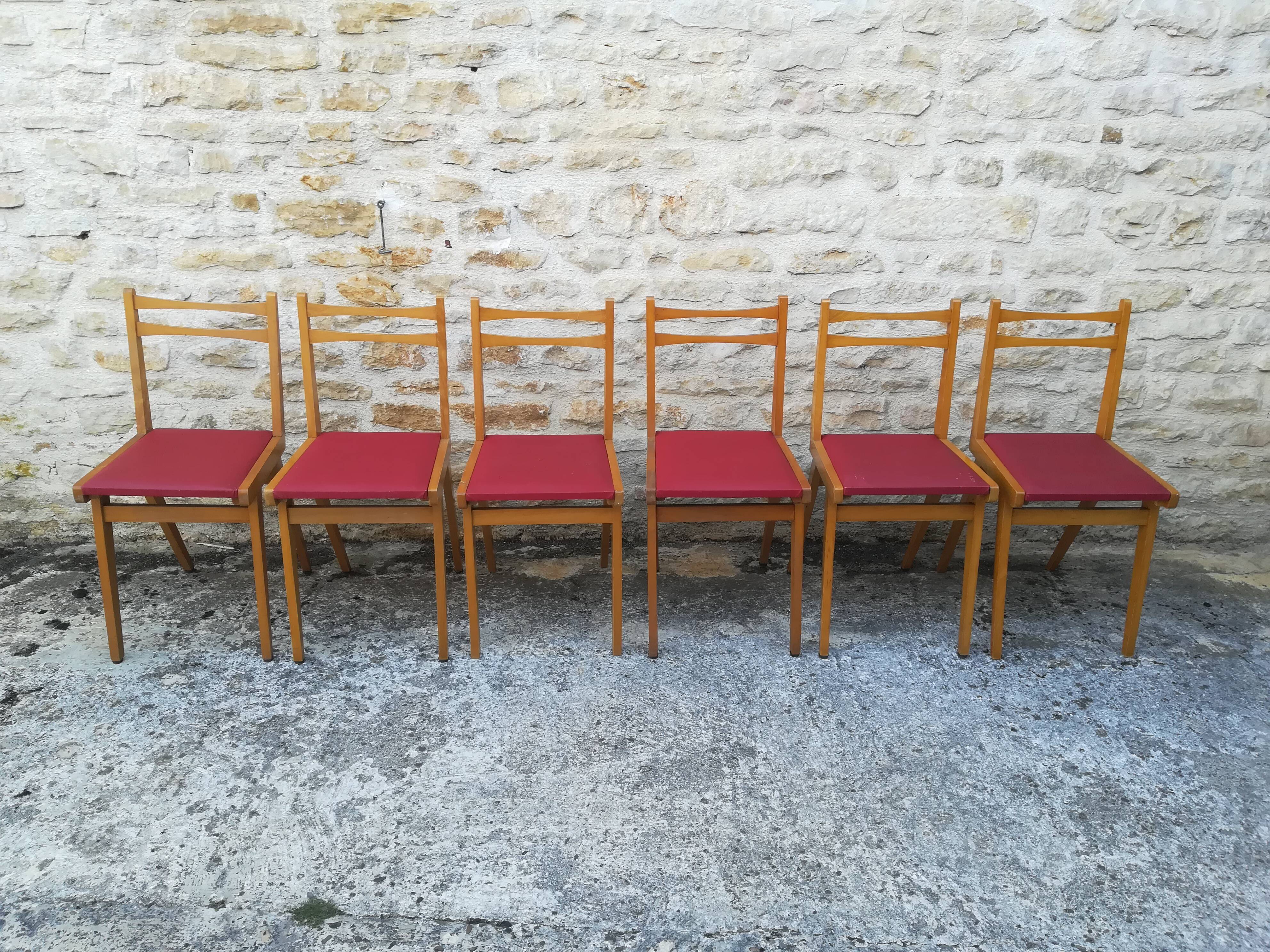 Six vintage chairs
