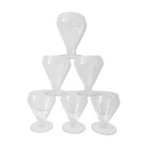 6 hand engraved crystal glasses