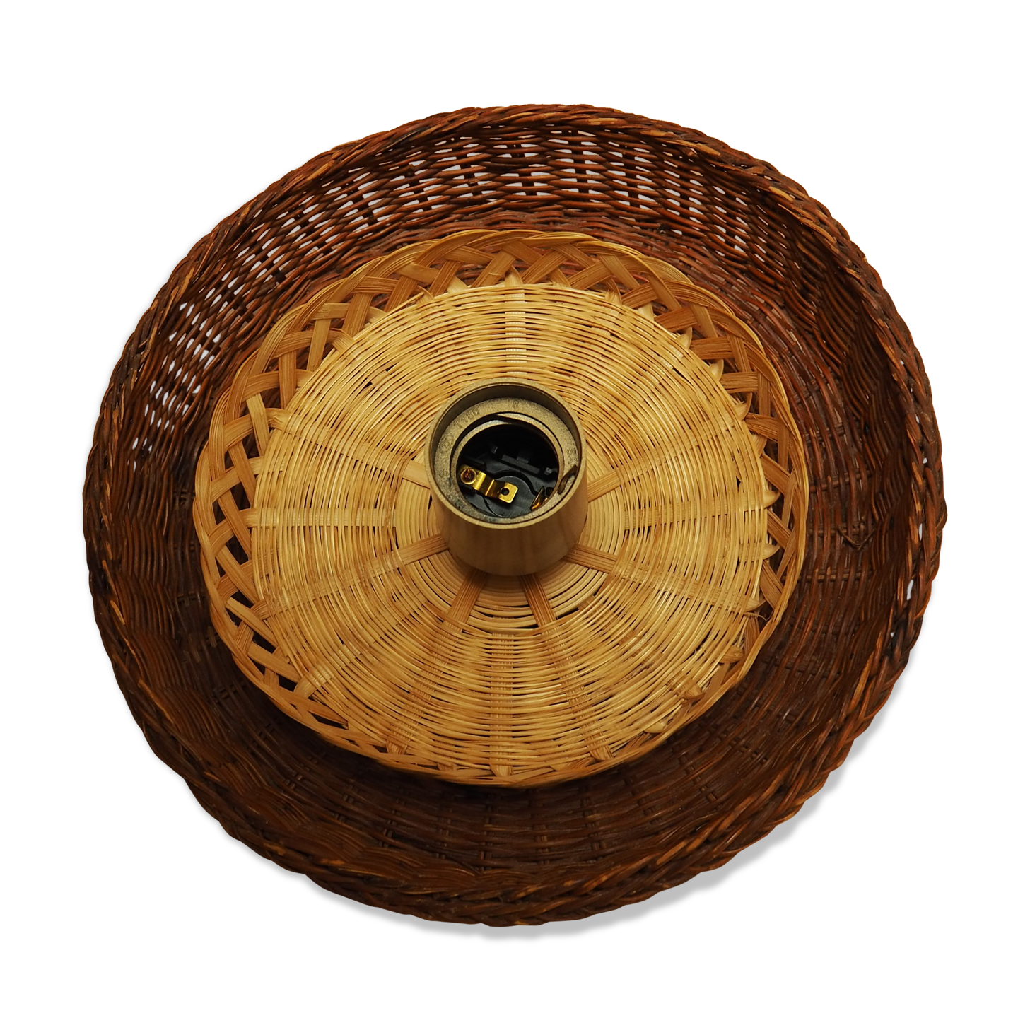 Wicker wall lamp - unique basketry pieces
