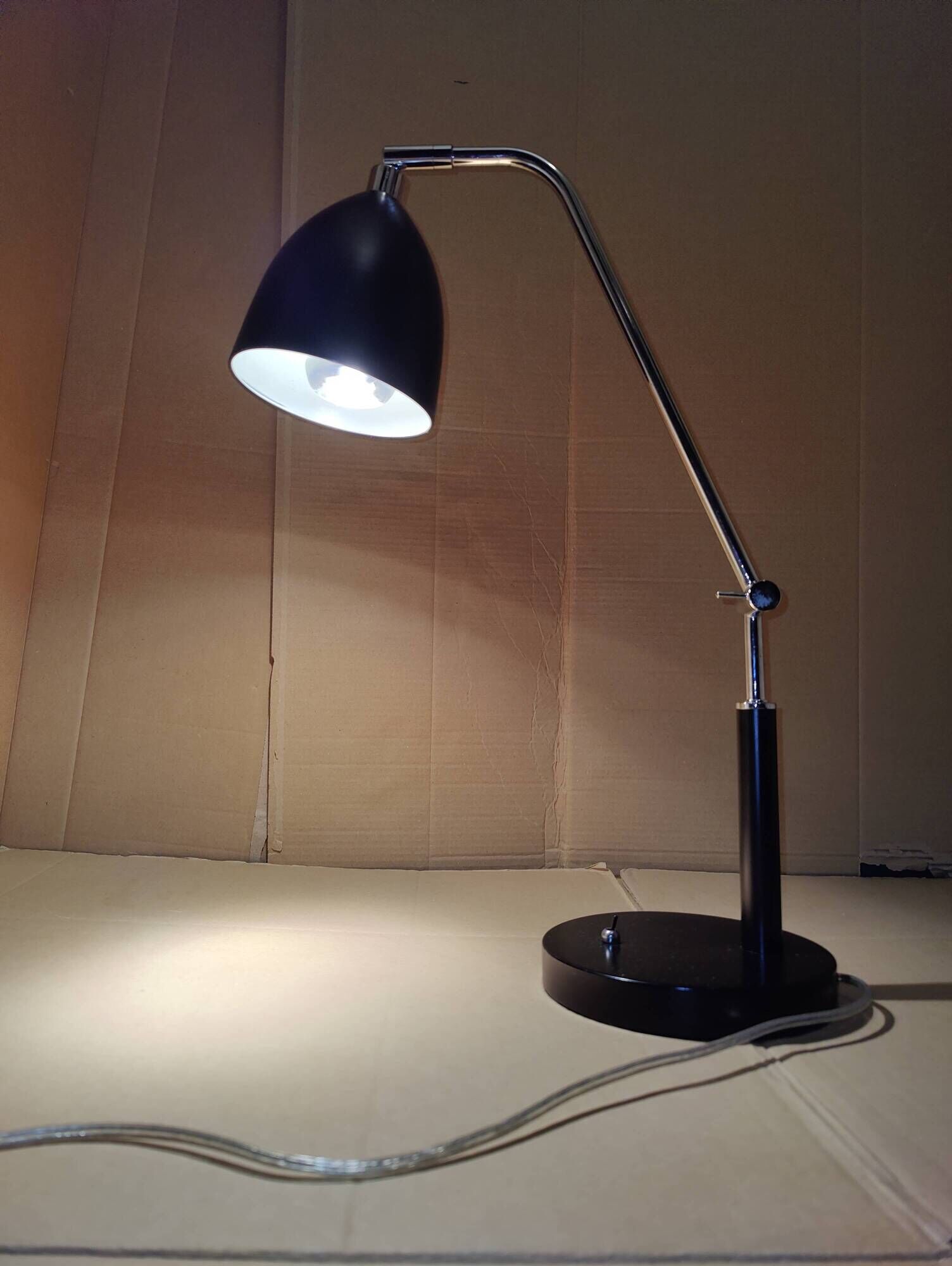 Black minimalist desk lamp MarkSlöjd (Sweden) Fredrikshamn Art Deco