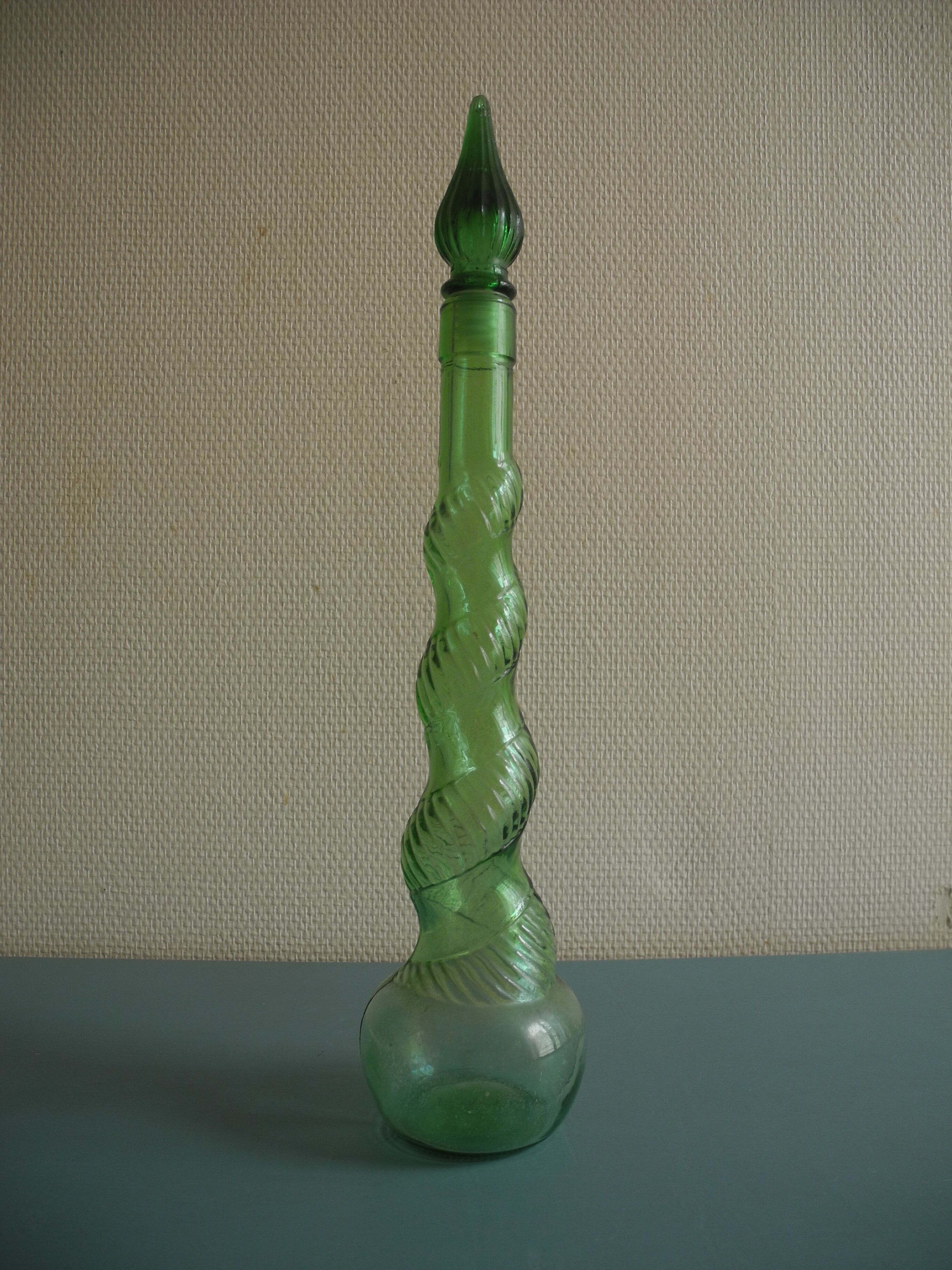 vintage carafe bottle Empoli 60s