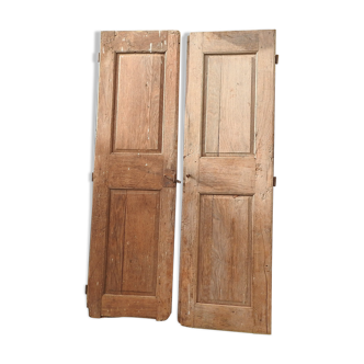Old pair of closet doors in 19th century oak