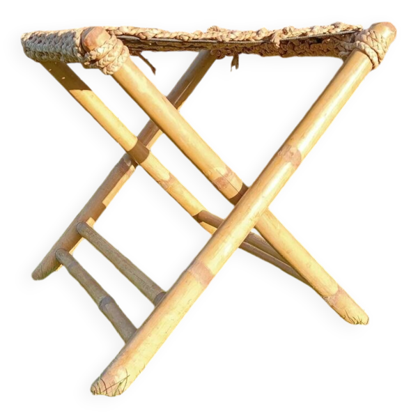 Tabouret rétro bambou