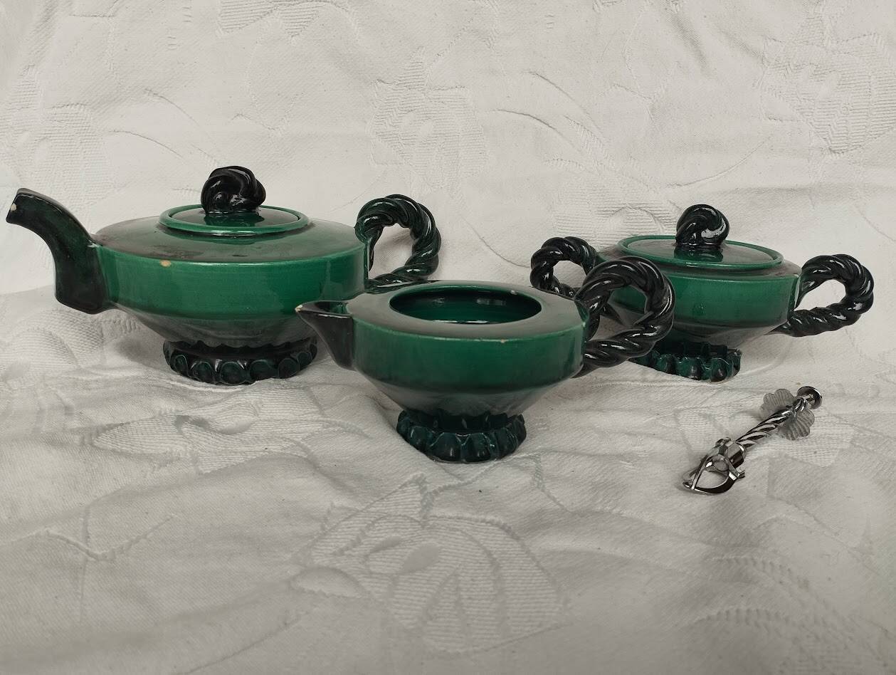 Vallauris green tea set – 1960s