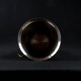 Vintage 80s silver and gold stainless steel champagne bucket by Létang Rémy