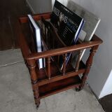 Magazine rack, mahogany vinyl rack, 19th century