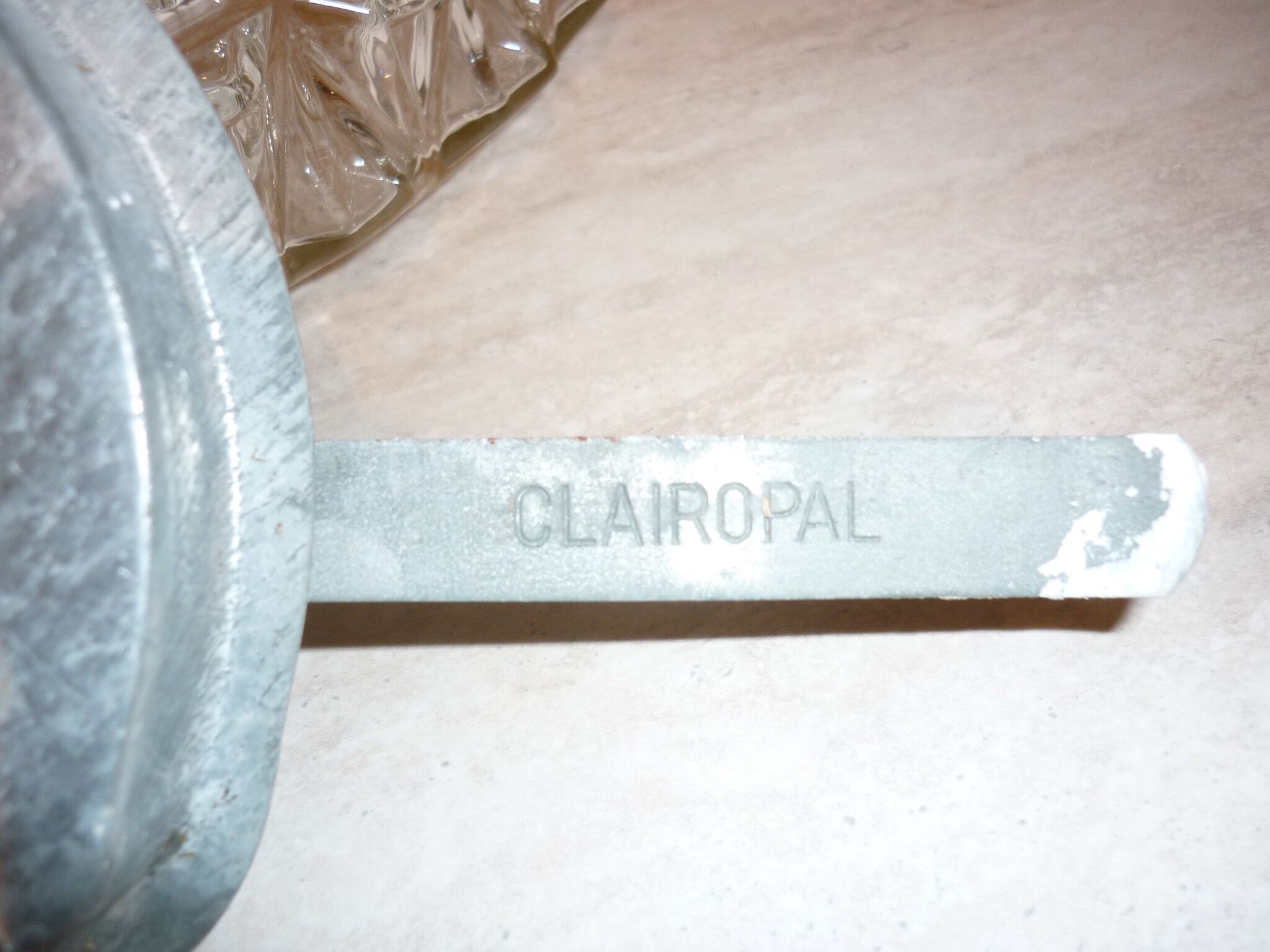 Round ceiling lamp in molded glass, Ø 25 cm