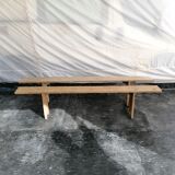 Pair of wooden farmhouse benches