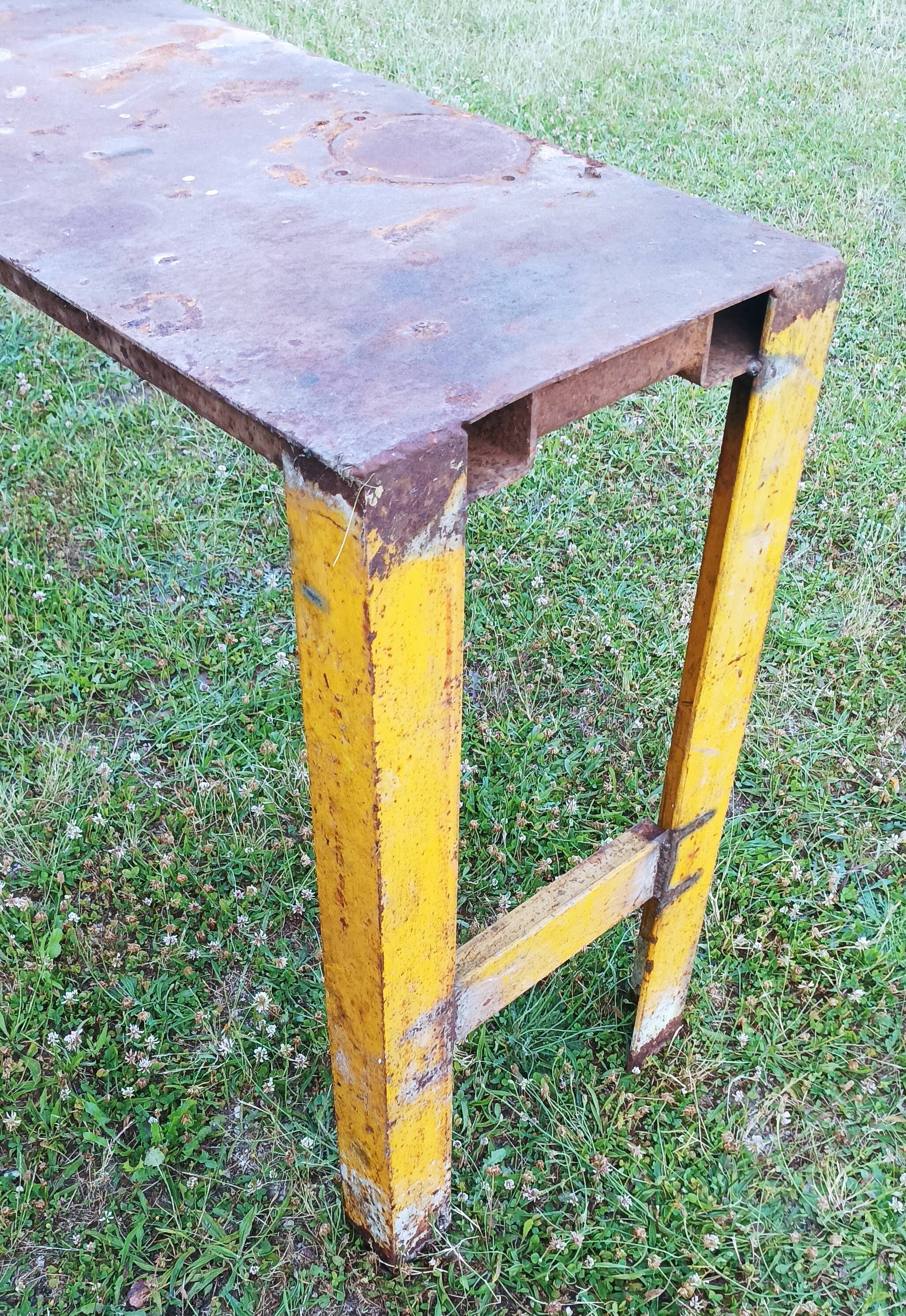 Industrial metal workbench