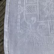 11 square napkins GC floral damask with cutwork