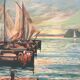 Marine oil on canvas signed Sanchez