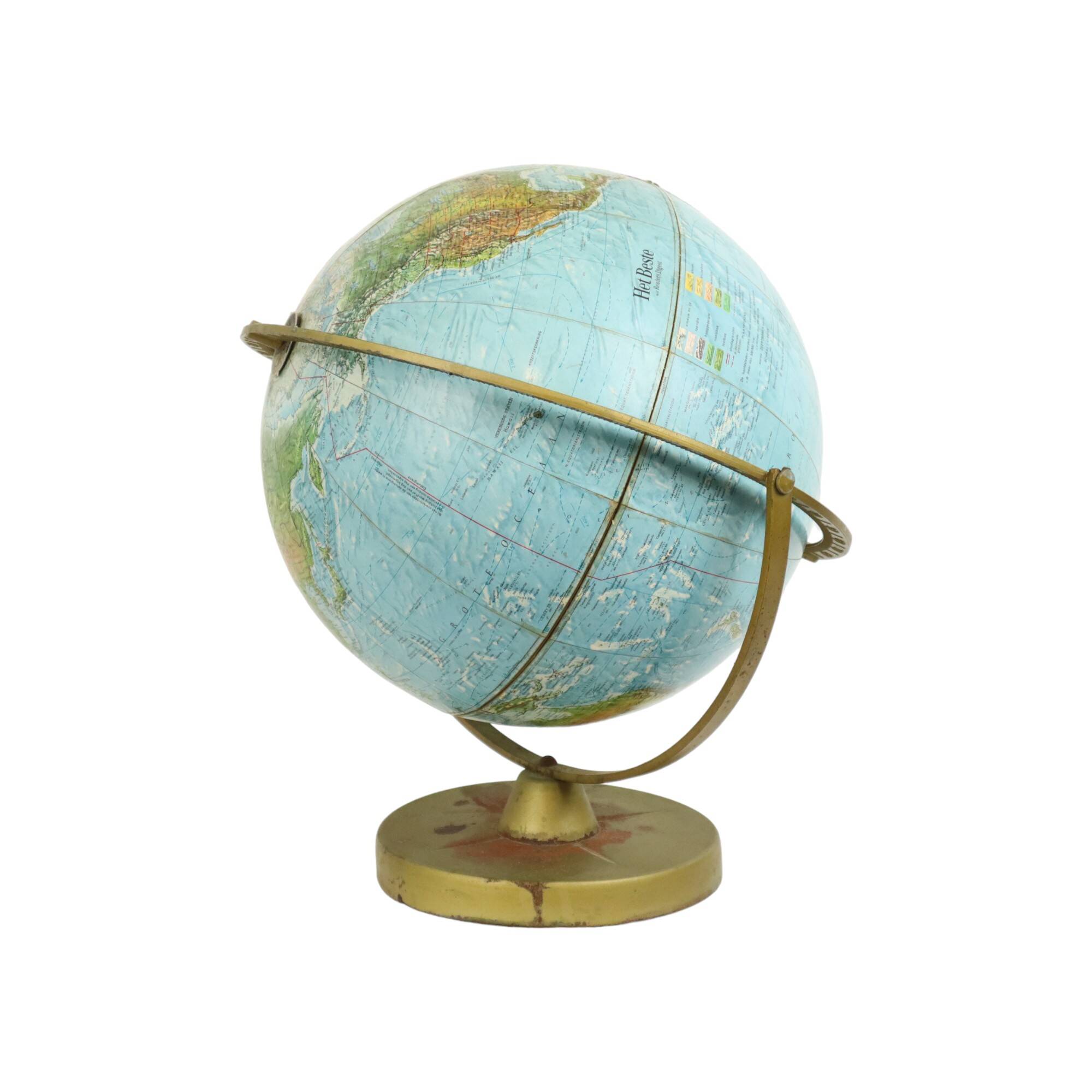 Globe Sixties Gyroscopic Globe With Relief Reader's Digest 40cm