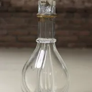 French glass decanter with 4 compartments and pouring spouts, 1950s–70s