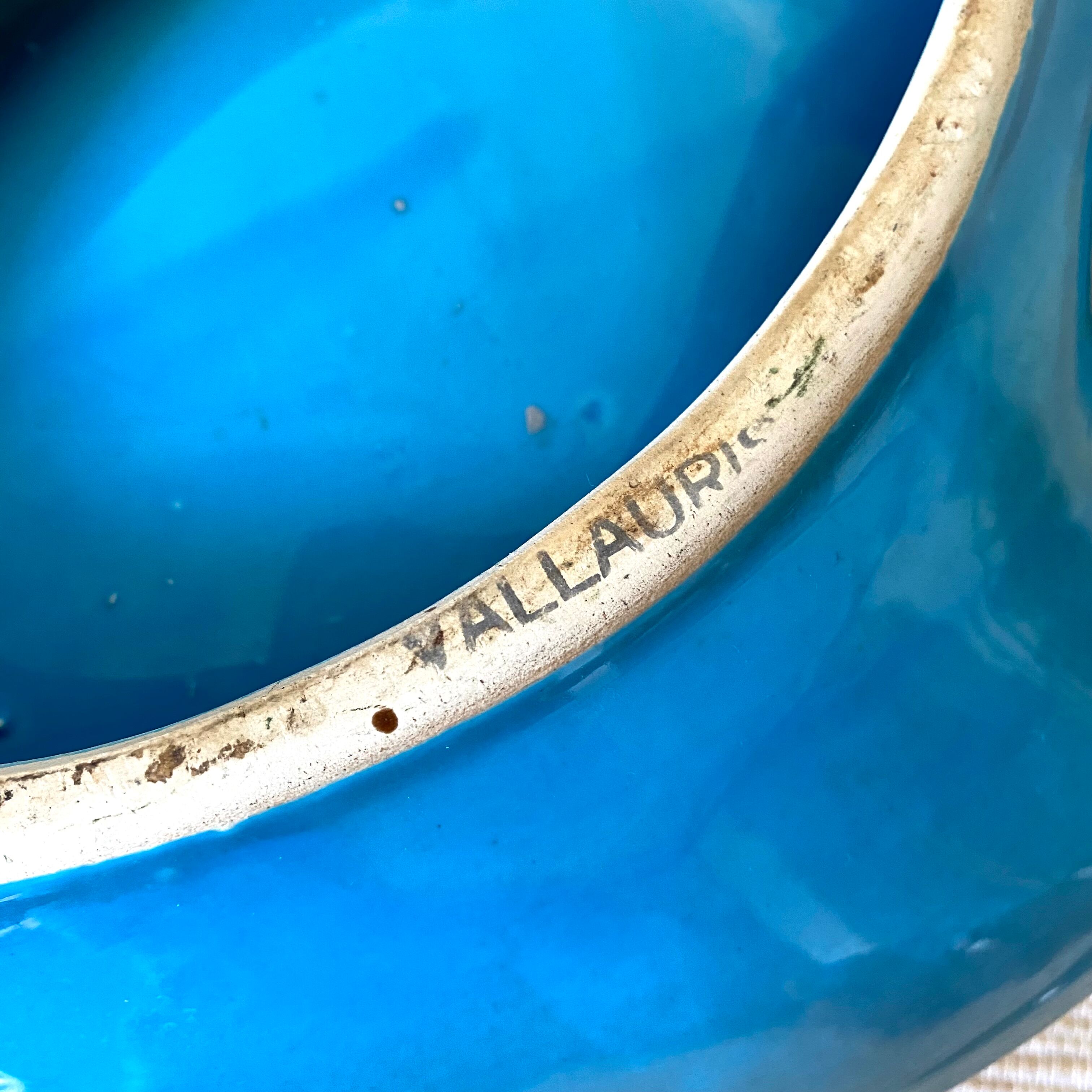 Flowery Vallauris dish, 1960s-70s