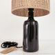 Lampe grès et rabane