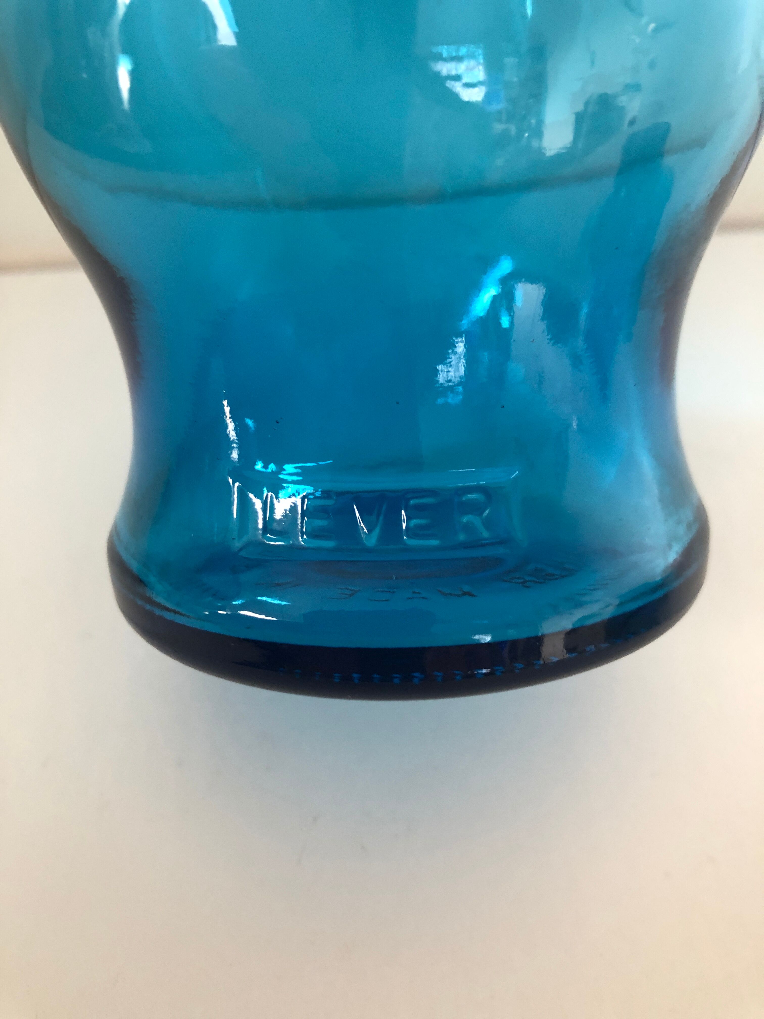 Vintage Lever Blue Bottle