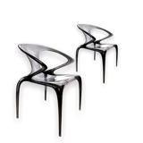 Paire de chaises "ava" bridge  par Song Wen Zhong  pour Roche Bobois